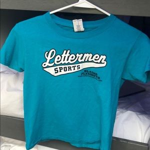 aqua lettermen shirt